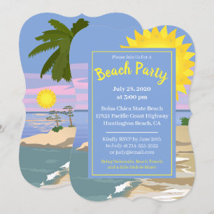 Beach Party Fun Einladung