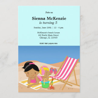 Beach Party (Girl) Einladung