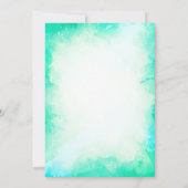 Beach Party Green Glitzer Grad Cap, Abschluss Einladung (Rückseite)