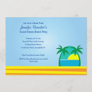 Beach Party individuelle Einladung