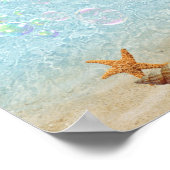 Beach Party Luau 16 . Geburtstag Seashells PalmTre Poster (Ecke)