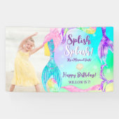 Beach Party Meerjungfrau Schwänze Kindergeburtstag Banner (Horizontal)