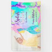 Beach Party Meerjungfrau Schwänze Kindergeburtstag Banner (Vertikal)