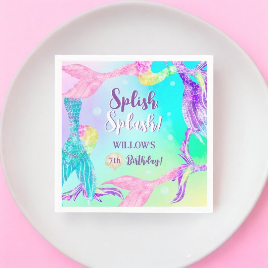 Beach Party Meerjungfrau Schwänze Kindergeburtstag Serviette