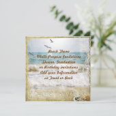 Beach Party Mehrzweckeinladung Einladung (Stehend Vorderseite)