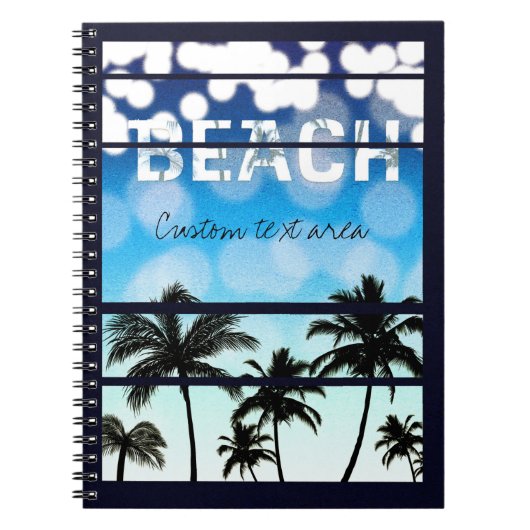 Beach Party Palm Trees Tropical Vintag Journal Notizblock (Vorderseite)