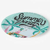 Beach Party Paper Teller - Tropical Luau zur Verfü (Schrägansicht)