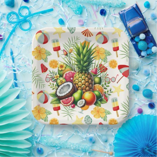 Beach Party Pappteller (Party)