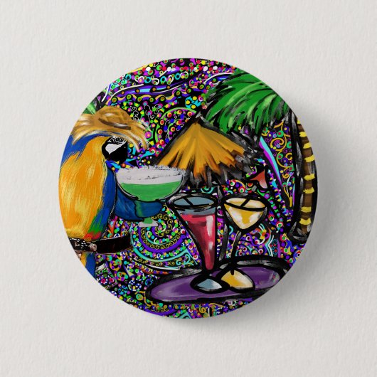 Beach Party Parrot Button (Vorderseite)