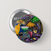 Beach Party Parrot Button (Vorne & Hinten)
