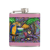 Beach Party Parrot Flachmann (Vorderseite)