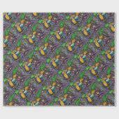 Beach Party Parrot Geschenkpapier (Flach)