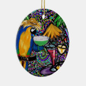 Beach Party Parrot Keramik Ornament (Rechts)