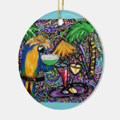 Beach Party Parrot Keramikornament (Links)