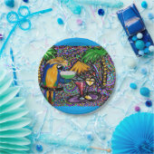 Beach Party Parrot Pappteller (Party)