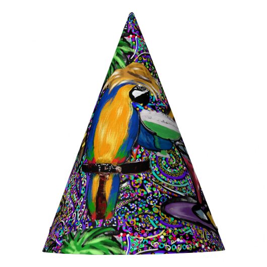 Beach Party Parrot Partyhütchen (Vorderseite)