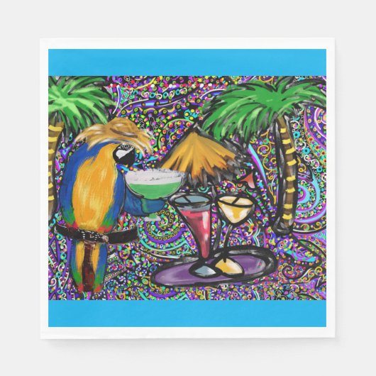 Beach Party Parrot Serviette (Vorderseite)