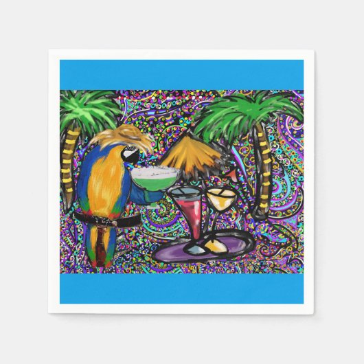 Beach Party Parrot Serviette (Vorderseite)