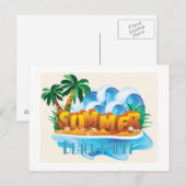 Beach Party Postkarte (Vorne/Hinten)