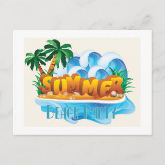 Beach Party Postkarte