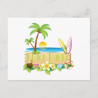 Beach Party Postkarte