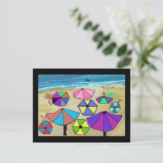 Beach Party Postkarten (Stehend Vorderseite)