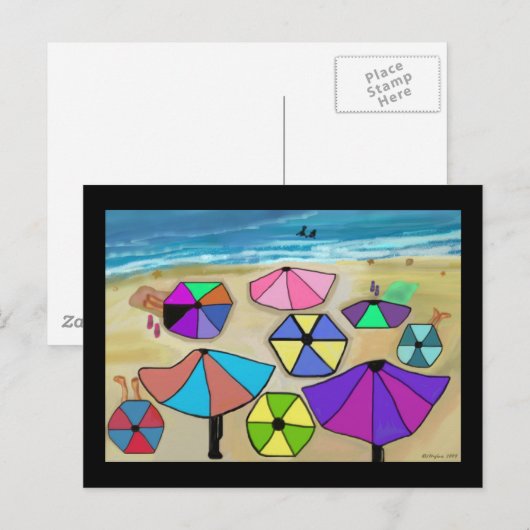 Beach Party Postkarten (Vorne/Hinten)