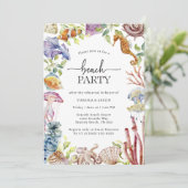 Beach Party Probe Einladung (Stehend Vorderseite)