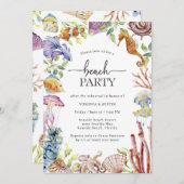 Beach Party Probe Einladung (Vorne/Hinten)