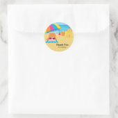 Beach Party Runder Aufkleber (Tasche)