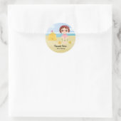 Beach Party Runder Aufkleber (Tasche)