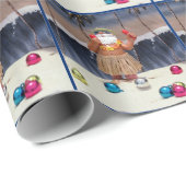 Beach Party Santa - Weihnachts-Umschlagpapier Geschenkpapier (Rolleneckpunkt)