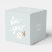 Beach Party Seashell Starfish Personalisiert Geschenkschachtel (Rückseite)