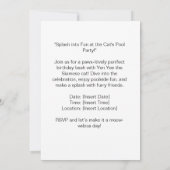 Beach Party Siamese Cat Beach Tropical Summer Einladung (Rückseite)