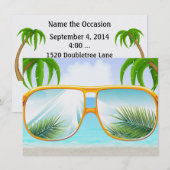 Beach Party - SRF Einladung (Vorne/Hinten)