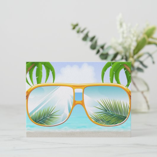 Beach Party - SRF Einladung (Stehend Vorderseite)