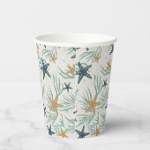 Beach Party Starfish Paper Cups: 8oz Paper Cup Pappbecher (Rechts)