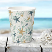 Beach Party Starfish Paper Cups: 8oz Paper Cup Pappbecher