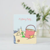 Beach Party Toys Geburtstagsparty Einladung (Stehend Vorderseite)