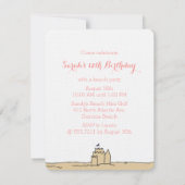 Beach Party Toys Geburtstagsparty Einladung (Rückseite)