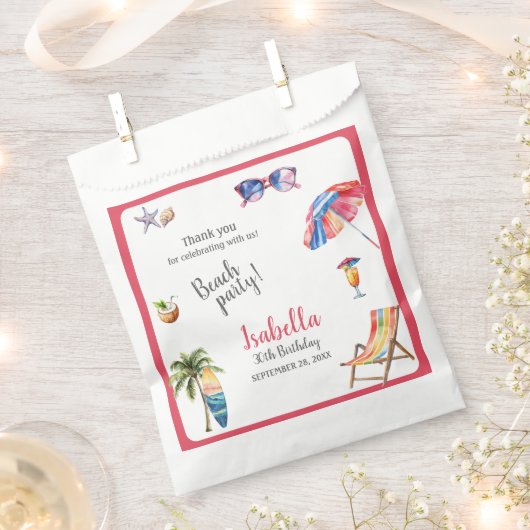 Beach Party Tropical Summer Geschenktütchen (Ausgeschnitten)