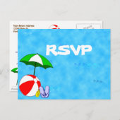 Beach Party UAWG Custom Postcard Einladungspostkarte (Vorne/Hinten)