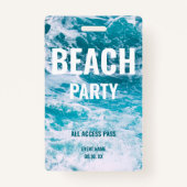 Beach Party VIP All Access Summer Party Ausweis (Vorderseite)