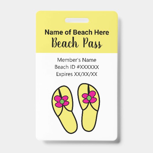 Beach Pass Ausweis (Front)