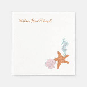 Beach Pastel Drawing Cocktail Servietten