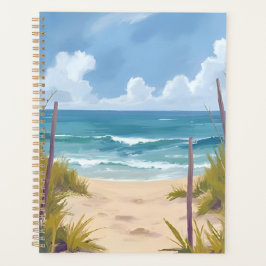 Beach Path | Ocean Watercolor Coastal Painted Planer