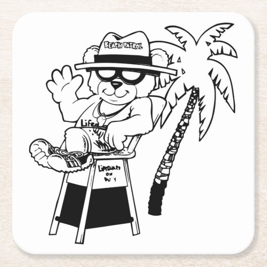 Beach Patrol Untersetzer Set (Vorderseite)