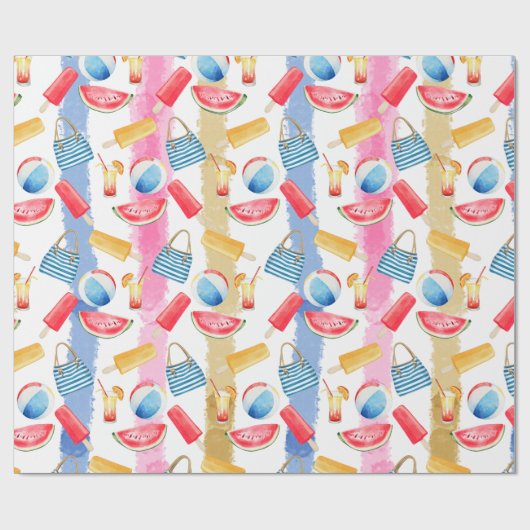 Beach Pattern Geschenkpapier (Flach)