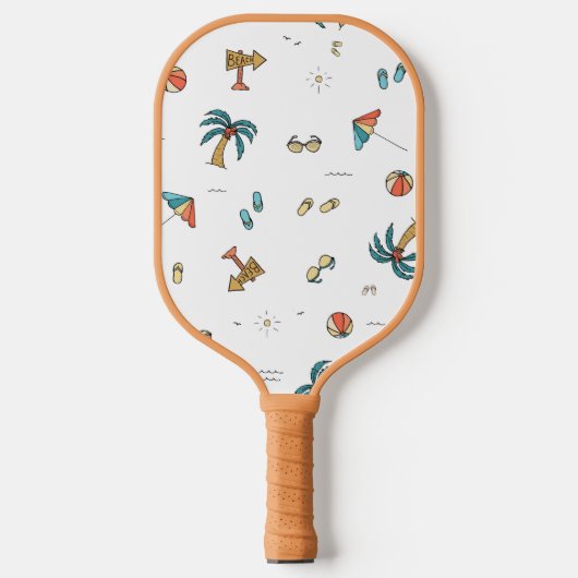 Beach Pattern Pickleball Schläger (Vorderseite)