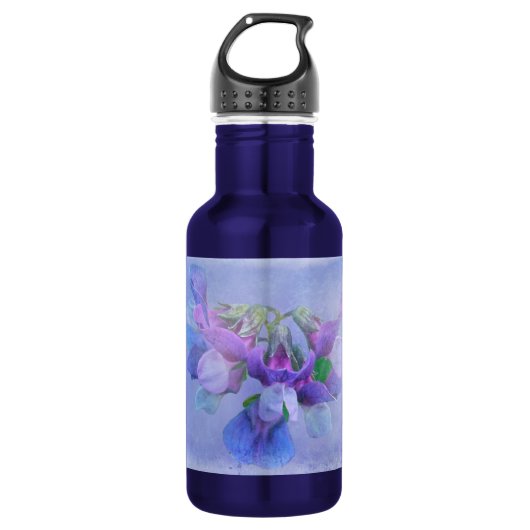 Beach Pea Blume Edelstahlflasche (Vorderseite)